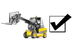 Telescopic,Handler,Isolated,On,White,Background.,Yellow,Telehandler.,Agriculture,And